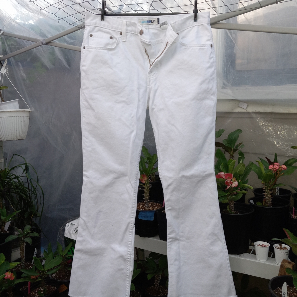Canyon River Blues Women's Flare White Jeans